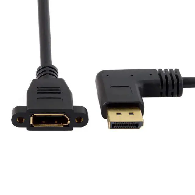 Alt view image 3 of 7 - 4K DP 1.2 Extension Cable DisplayPort Male to Female 90 Degree Left Angled Extension Cable 4K 60hz