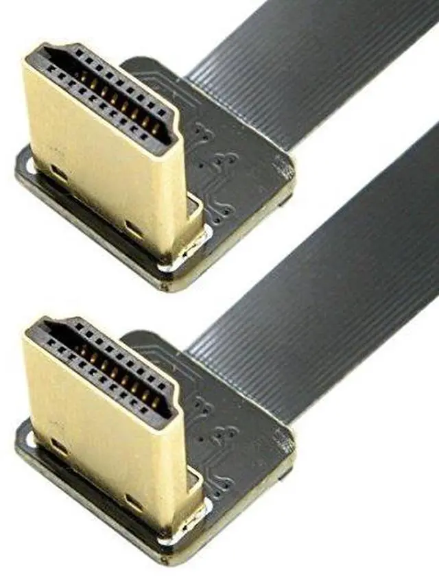 Main image of CYFPV HDMI Male to Male FPC Flat Extension Cable for Camera HDTV Multicopter Aerial Photography 90 Degree Down Angled 20cm
