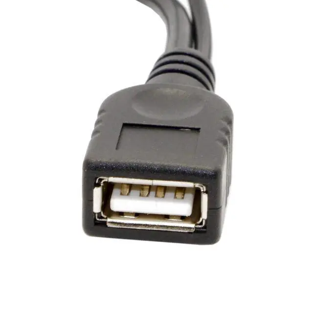 Alt view image 4 of 6 - USB-C OTG Cable USB 3.1 Type-C to USB 2.0 OTG Data Cable with Extra USB Power 480Mbps Speed