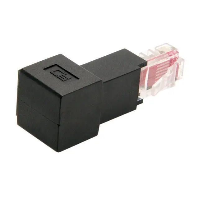 Alt view image 7 of 7 - RJ45 8P8C FTP STP UTP Cat 5e LAN Ethernet Network Extension Connector Adapter 90 Degree UP Angled
