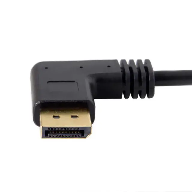 Alt view image 7 of 7 - 4K DP 1.2 Extension Cable DisplayPort Male to Female 90 Degree Left Angled Extension Cable 4K 60hz