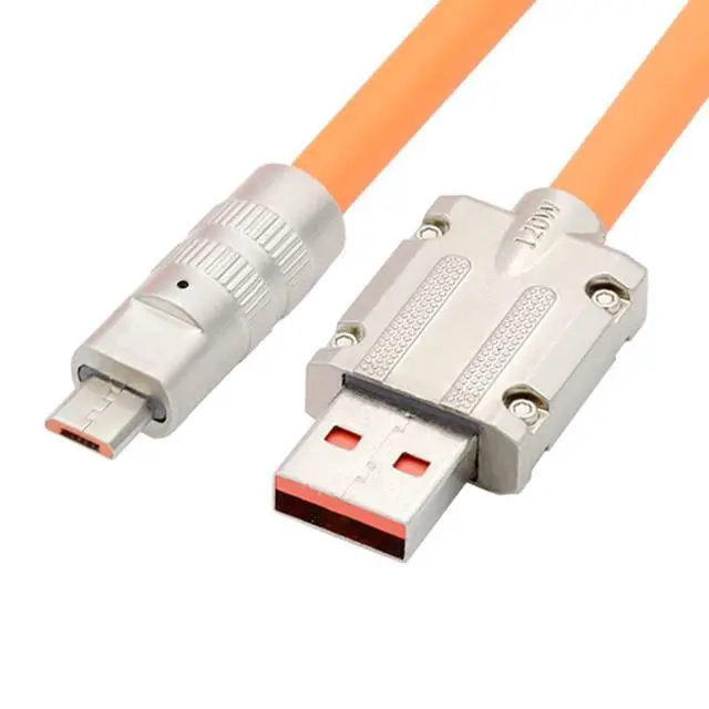 Main image of USB to Micro USB Cable,USB 2.0 Male to Micro USB 5Pin Male Liquid Silicone Ultra Soft 120W Power Fast Charge Data Transfer Extension Cable 1.0M