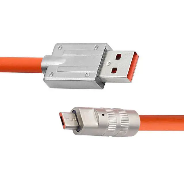 Alt view image 7 of 7 - USB to Micro USB Cable,USB 2.0 Male to Micro USB 5Pin Male Liquid Silicone Ultra Soft 120W Power Fast Charge Data Transfer Extension Cable 1.0M