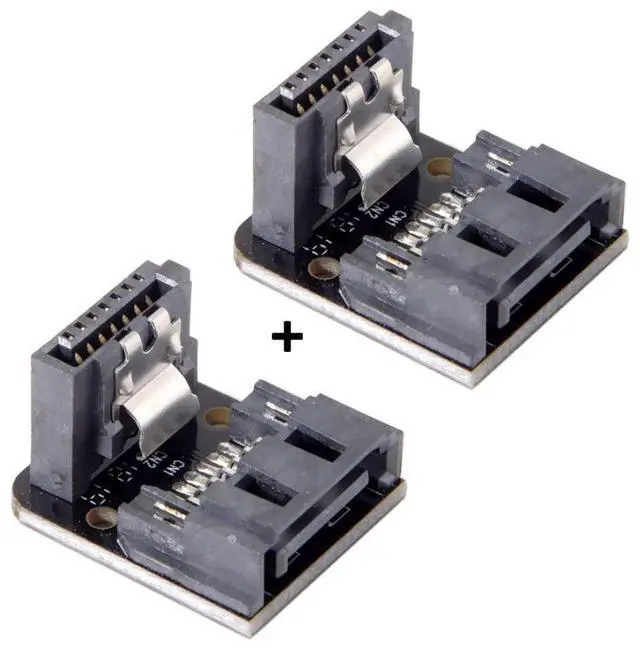 Main image of CY SATA 7Pin Male to Female 90 Degree Down Angled Motherboard SATA Port Extension Convertor Adapter for Desktops SSD HDD 6Gbps