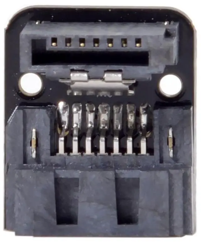 Alt view image 3 of 7 - CY SATA 7Pin Male to Female 90 Degree Down Angled Motherboard SATA Port Extension Convertor Adapter for Desktops SSD HDD 6Gbps
