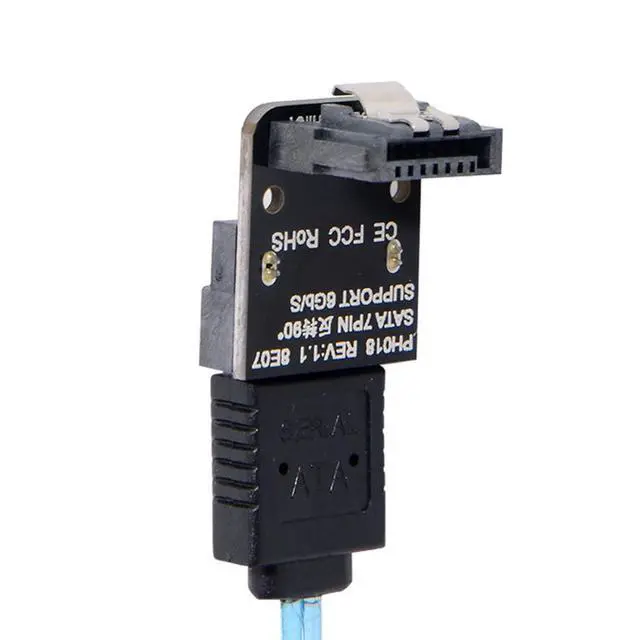 Alt view image 3 of 7 - SATA 7Pin Female to 7pin Male 90 Degree Angled Adapter Mainboard Motherboard for Desktops SSD HDD 6Gbps Data Convertor
