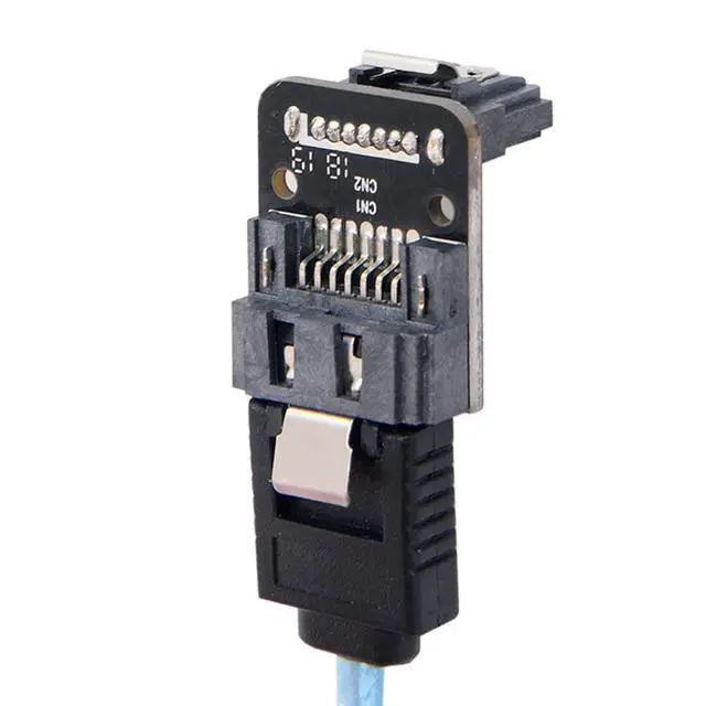 Alt view image 4 of 7 - SATA 7Pin Female to 7pin Male 90 Degree Angled Adapter Mainboard Motherboard for Desktops SSD HDD 6Gbps Data Convertor