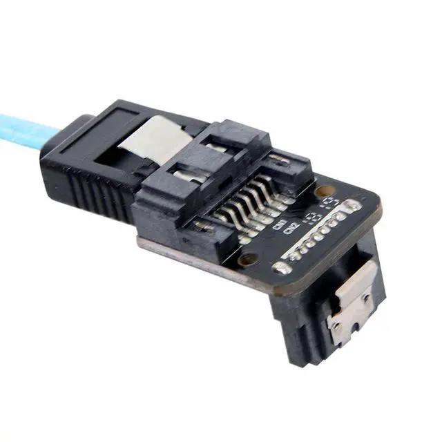Alt view image 6 of 7 - SATA 7Pin Female to 7pin Male 90 Degree Angled Adapter Mainboard Motherboard for Desktops SSD HDD 6Gbps Data Convertor