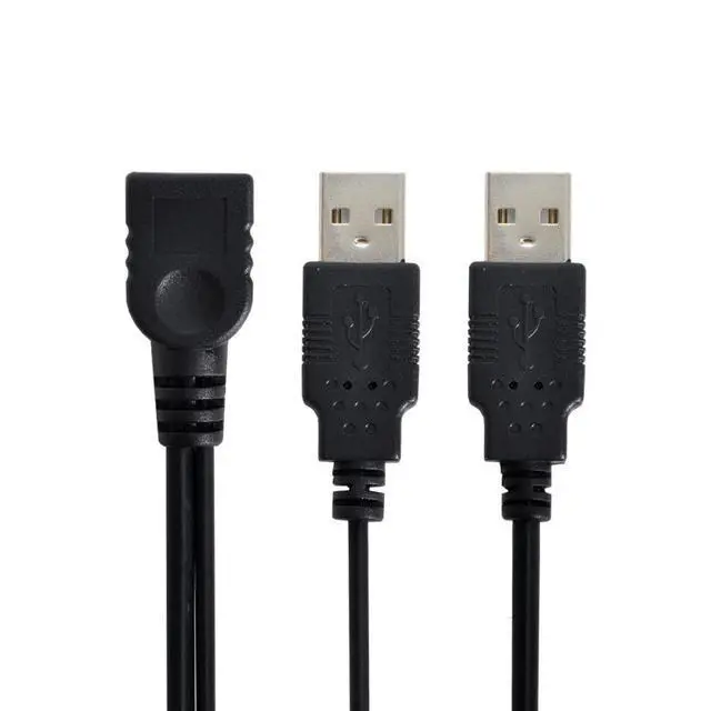 Alt view image 5 of 7 - USB 2.0 Y Splitter Cable USB 2.0 Female to Male Data Charger Extension Cable with Auxiliary Power Supply Port