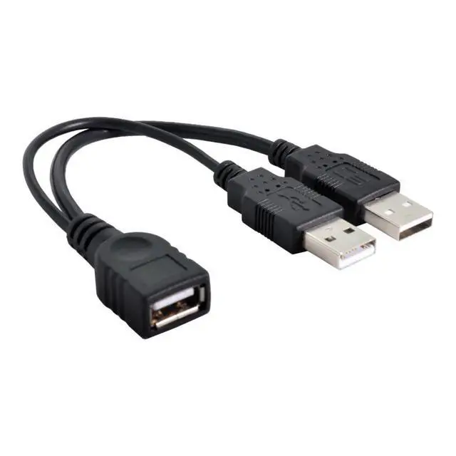 Alt view image 7 of 7 - USB 2.0 Y Splitter Cable USB 2.0 Female to Male Data Charger Extension Cable with Auxiliary Power Supply Port