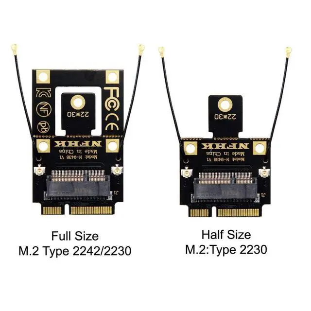 Alt view image 6 of 7 - M.2 Key-A NGFF to Mini PCI-E PCI Express Converter Adapter for 9260 8265 7260 WIFI6 WIFI7 AC Card