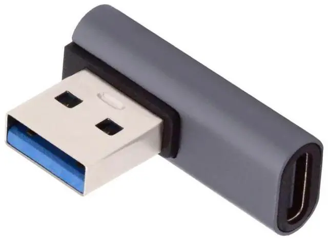 Main image of USB C to USB Adapter,USB 3.0 Male to USB 3.1 Type C Female 90 Degree Left Angled Connector Adapter