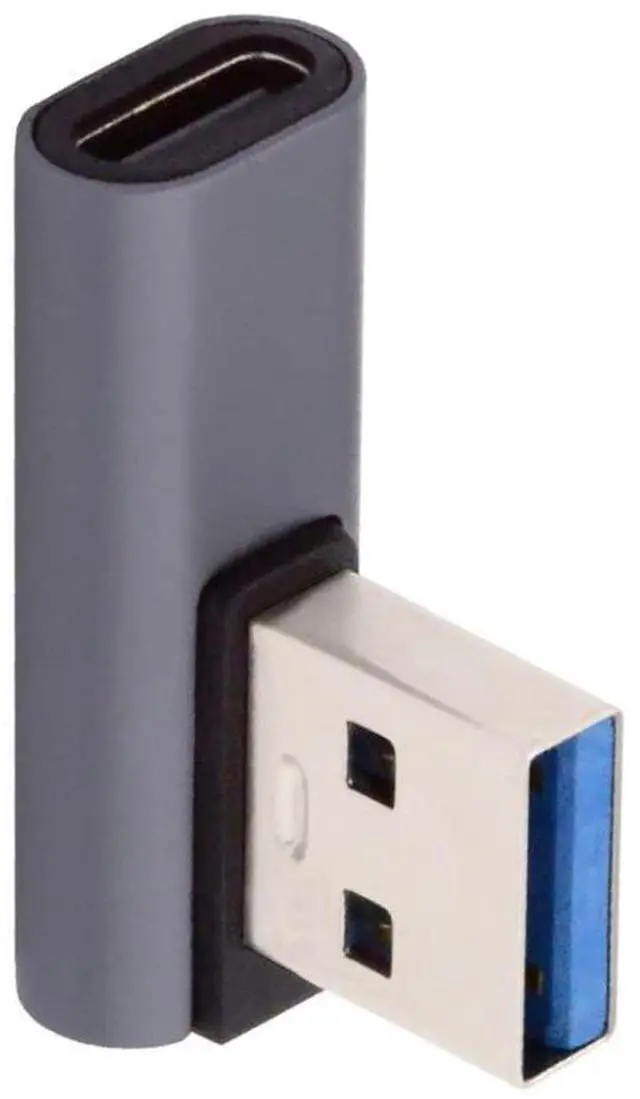 Alt view image 6 of 6 - USB C to USB Adapter,USB 3.0 Male to USB 3.1 Type C Female 90 Degree Left Angled Connector Adapter