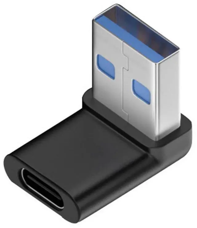 Main image of USB C to USB Adapter,USB 3.0 Male to USB 3.1 Type C Female 90 Degree Down Angled Connector Adapter