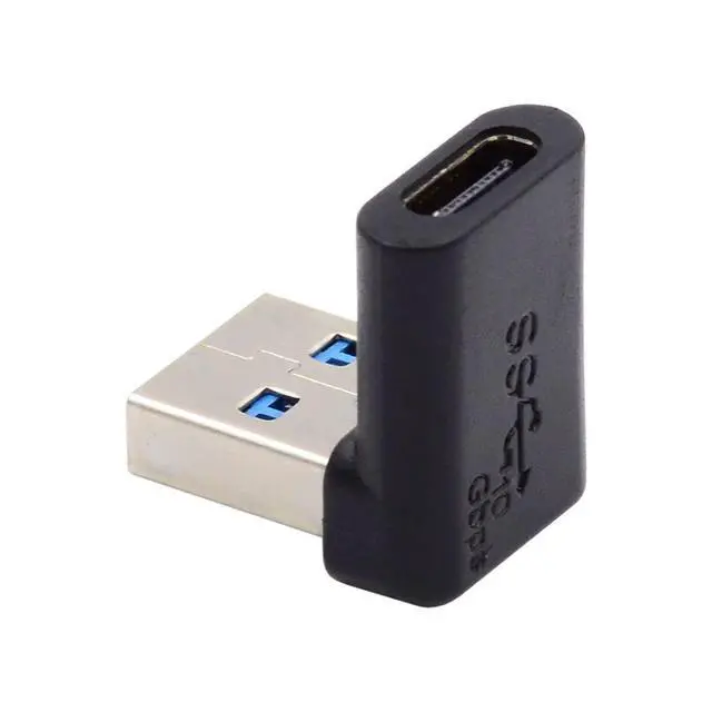 Alt view image 5 of 6 - USB C to USB Adapter,USB 3.0 Male to USB 3.1 Type C Female 90 Degree Down Angled Connector Adapter