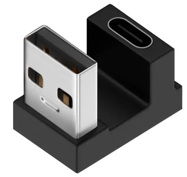 Main image of USB C to USB Adapter,USB 3.0 Male to USB 3.1 Type C Female 180 Degree UP Angled Connector Adapter