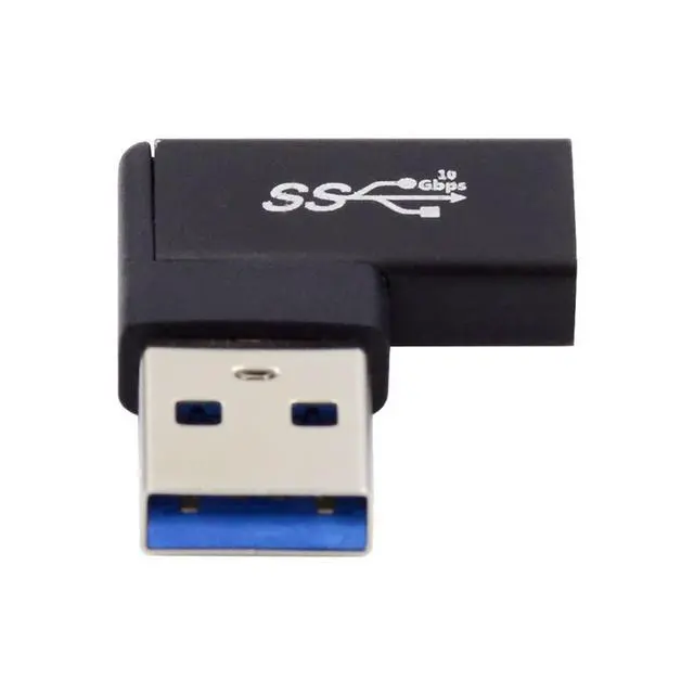 Alt view image 5 of 6 - USB C to USB Adapter,USB 3.0 Male to USB 3.1 Type C Female 90 Degree Left Angled Flat Connector Adapter