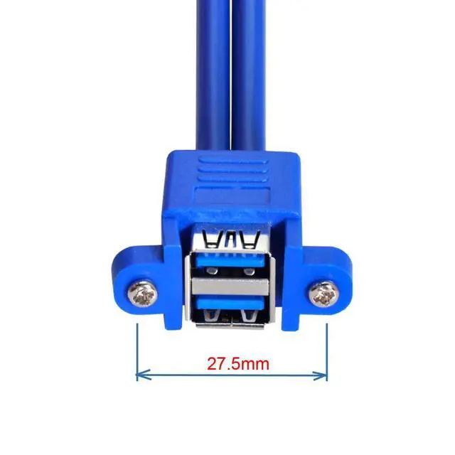 Alt view image 6 of 7 - USB 3.0 Front Panel Header 2 Male to 2 Female Extension Cable 0.5M with Panel Mount Screw
