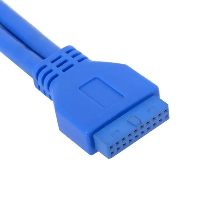 Alt view image 6 of 7 - USB 3.0 Front Panel Header 19/20Pin 1 Male to 2 USB 3.0 Female Panel Port Extension Cable 0.5M with Panel Mount Holes