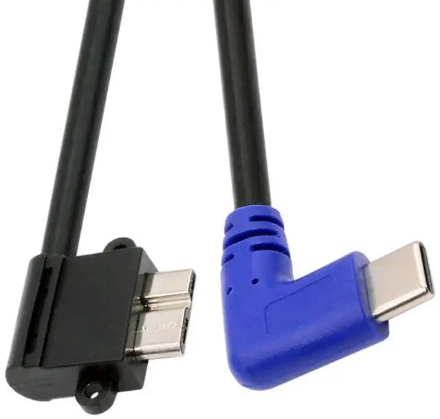 Main image of USB C Host to Micro USB 3.0 90 Degree Right Angled Extension Data Cable 0.3M