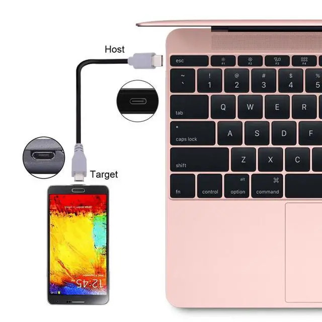 Alt view image 4 of 7 - 3.28FT USB C to Micro USB 2.0 Data/Charge Cable for Laptop Phone USB C Host to Micro USB Device Power Bank/Camera/Dongle/Hard Disk