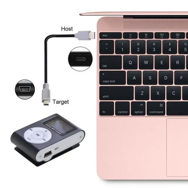 Alt view image 4 of 7 - 3.28FT USB C to Mini USB 2.0 Data/Charge Cable for Laptop Phone USB C Host to Mini USB Device Power Bank/Camera/Dongle/Hard Disk