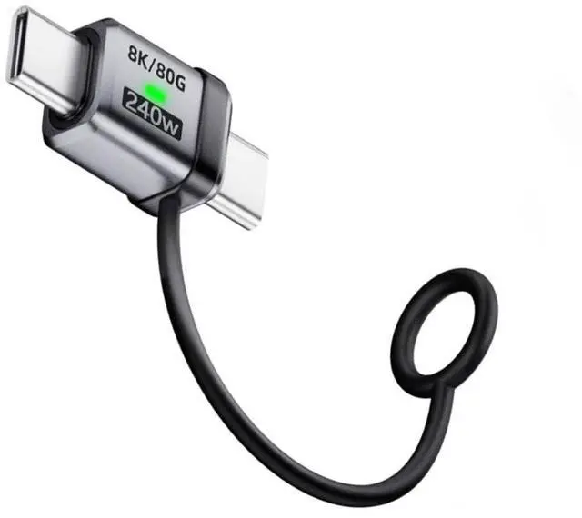 Main image of USB C Adapter,USB C Male to Male Connector Support 80Gbps Data Transfer PD 240W Fast Charging 8K@60Hz Video Output
