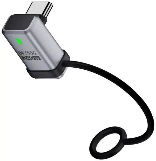 Main image of USB C Adapter,USB C 90 Degree UP/Down Angled Connector Support 80Gbps Data Transfer PD 240W Fast Charging 8K@60Hz Video Output