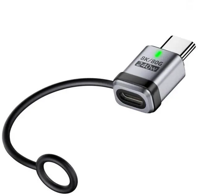 Main image of USB C Adapter,USB C Male to Female Connector Support 80Gbps Data Transfer PD 240W Fast Charging 8K@60Hz Video Output