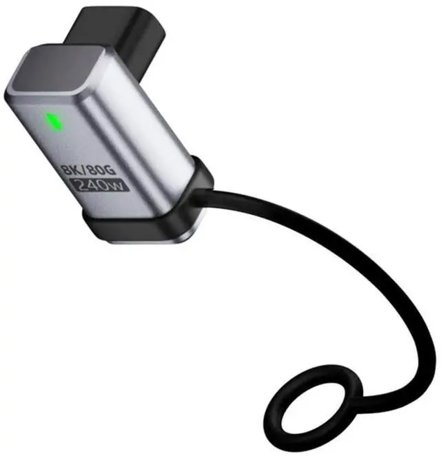 Main image of USB C Coupler Adapter,USB C Female to Female 90 Degree Connector Support 80Gbps Data Transfer PD 240W Fast Charging 8K@60Hz Video Output