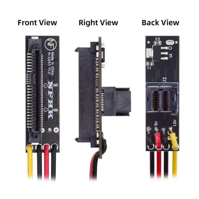 Alt view image 4 of 7 - U.2 U.3 SFF-8639 SSD to SFF-8643 PCB Adapter Card with 5V/12V SATA Power Cable