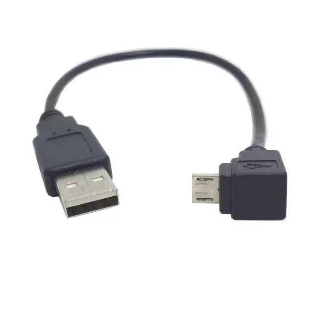 Alt view image 5 of 7 - Down Angled 90 Degree Micro USB Male to USB Data Charge Cable 30cm for Phone Tablet