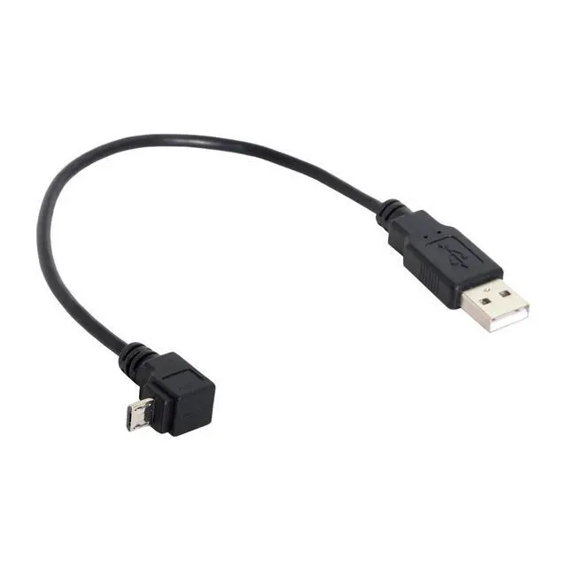 Alt view image 7 of 7 - Down Angled 90 Degree Micro USB Male to USB Data Charge Cable 30cm for Phone Tablet