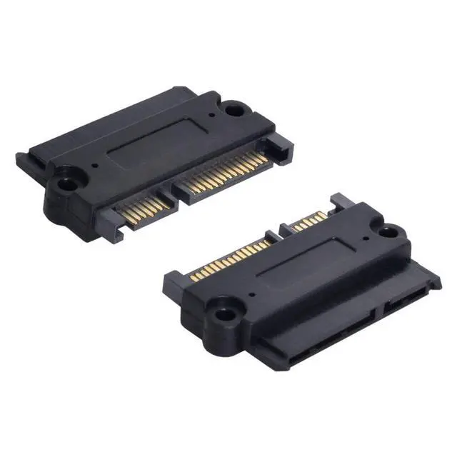 Alt view image 5 of 7 - 3.5 & 2.5inch SATA 22Pin 7+15 Male to SATA 22P 7+15 Female for Disk SSD Extension Convertor Adapter with Screw Holes