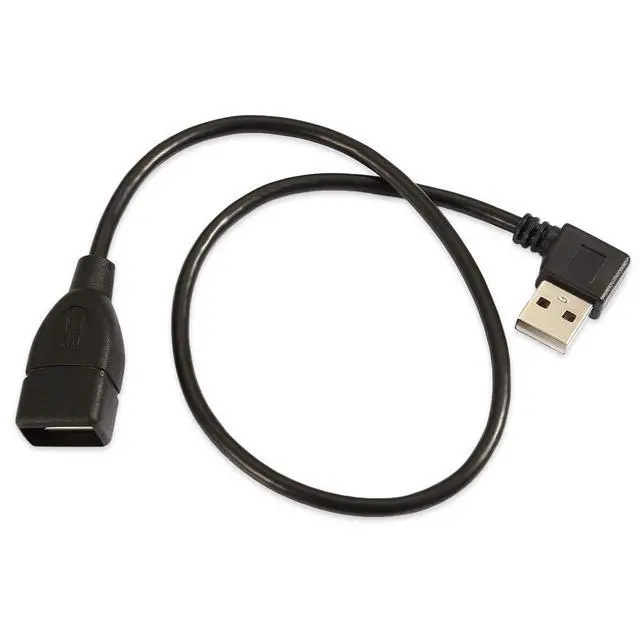 Alt view image 2 of 7 - USB 2.0 Cable USB 2.0 Type A 90 Degree Right Angled Extension Data Cable 40cm 480Mbps