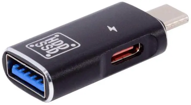Main image of 2 in 1 USB C to USB 3.0 Adapter with 5V Charging Port, USB C Male to USB Female Charging Data Transfer OTG Converter Adapter