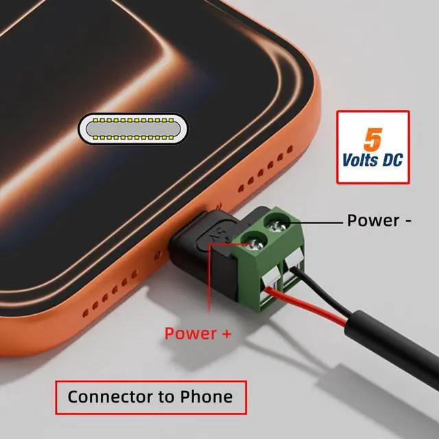 Alt view image 3 of 7 - 5 Pack USB C 2Pin Plug Solderless 5V3A Charging Connector for Power Bank/Phone/Toy