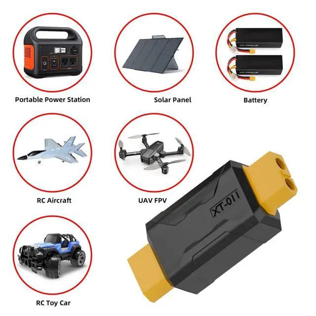 Alt view image 3 of 7 - XT60 to XT60 Adapter,XT60 Female to XT60 Female Bidirectional Charging Conversion Adapter for Aircraft Model/Car Model/Remote Control Toy/Battery Charger