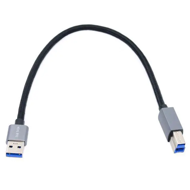 Alt view image 5 of 6 - USB 3.0 Nylon Braided Cable USB 3.0 Type A to Type B Extension Data Cable 5Gbps for Disk SSD Camera 0.3M