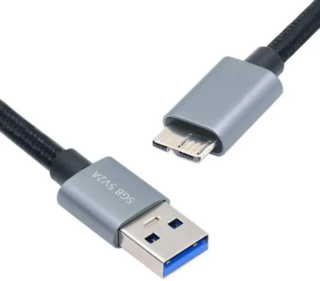 Main image of USB 3.0 Nylon Braided Cable USB 3.0 Type A to Micro 3.0 B Extension Data Cable 5Gbps for Disk SSD Camera 0.3M