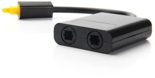 Alt view image 2 of 7 - AV Adapter Cable Splitter 1 in 2 Out Toslink Digital Audio Splitter Fiber Splitter
