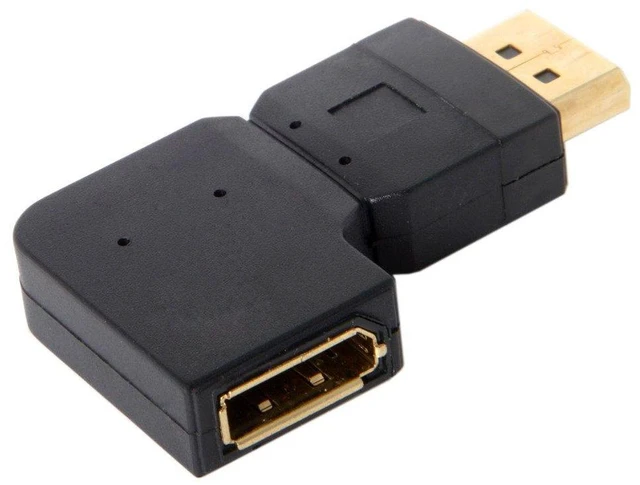 Alt view image 5 of 7 - DisplayPort Male to Female Extension Adapter Standard DP Left Angled 90 Degree