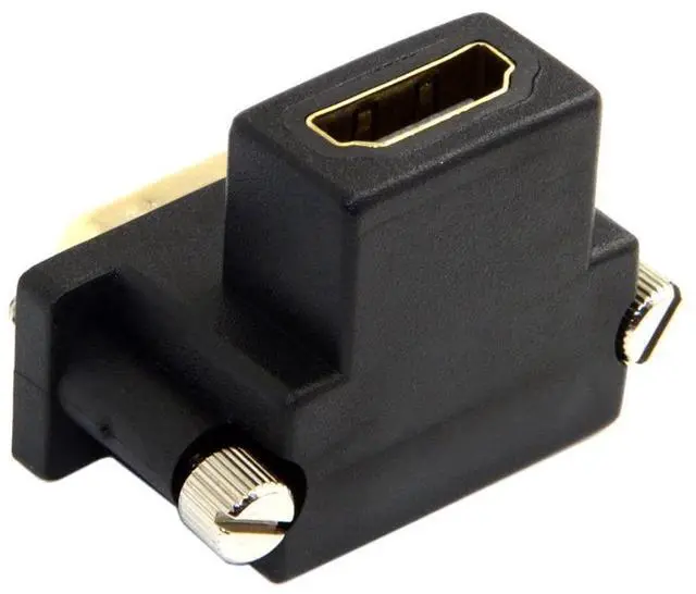 Alt view image 6 of 7 - HDMI to DVI Adapter,DVI Male to HDMI Female 90 Degree Down Angled Gold Plating Bidirectional Converter Adapter for TV, Monitor, Computer