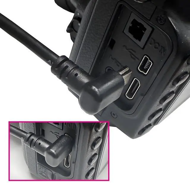 Alt view image 4 of 7 - Mini USB Cable,USB 2.0 Male to Mini USB 5 Pin Male 90 Degree UP Angled Charging Data Transfer Extension Cable Black 1.5M for Dash Cam/GPS/Microphone