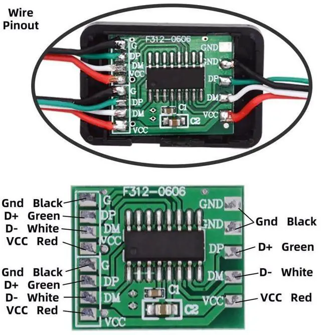 Alt view image 3 of 7 - 2 Pack USB 2.0 HUB 1 to 2 Splitter DIY Solder Cable Adapter for Strain Relief OD 3.0mm Cable