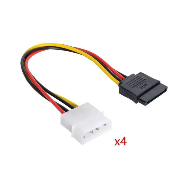 Alt view image 6 of 7 - Mini SAS SFF-8087 36Pin Host 1 to 4 SAS SFF-8482 Target SAS Disk Cable with IDE Power Cable 0.5M