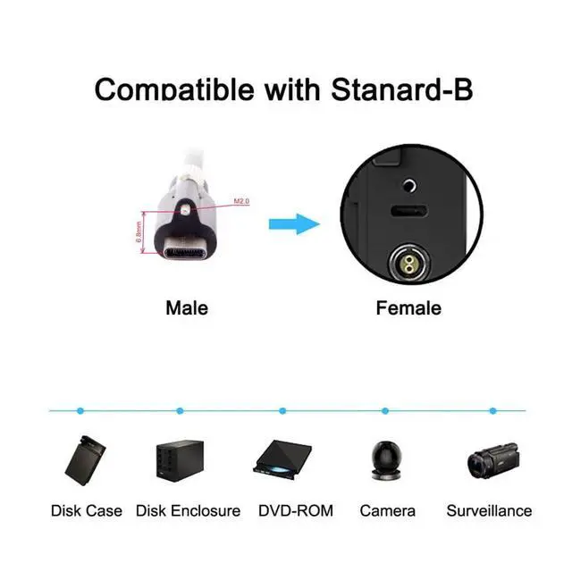 Alt view image 3 of 6 - USB 3.0 to USB C Locking Connector Data Cable with Repeater Chipset for Industrial Camera 8.0M