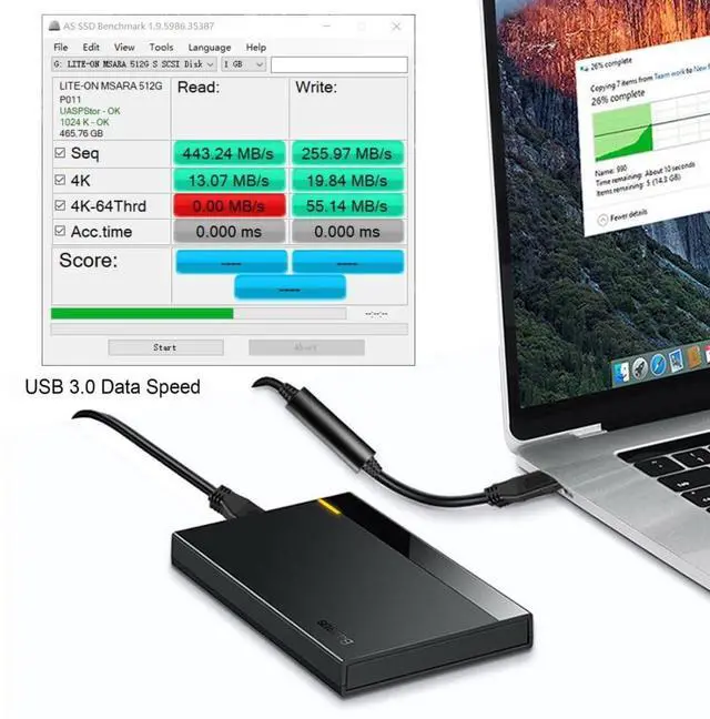 Alt view image 4 of 6 - USB 3.0 to USB C Locking Connector Data Cable with Panel Mount Screw for Industrial Camera 4.9M
