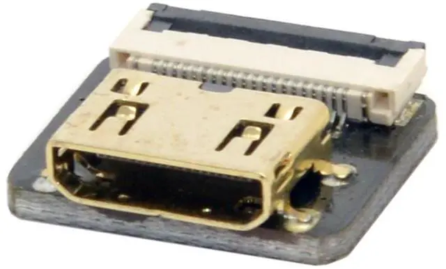 Main image of CYFPC 20Pin Mini HDMI Flat Female Connector for Ribbon Cable,Raspberry Pi, GoPro,Mini Display, Drone, Camera