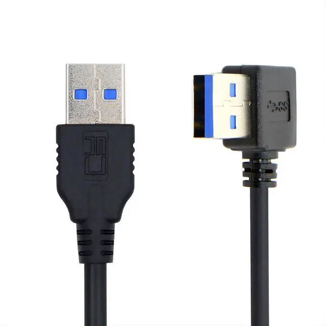Alt view image 2 of 6 - USB 3.0 Cable USB 3.0 Type A Male to Male 90 Degree Right Angled Extension Data Cable 40cm